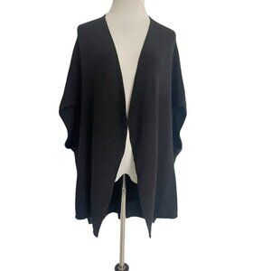 Anne Fontaine Size  One Size Black Open Front Cardigan Sweater